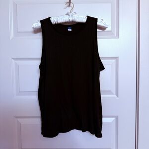 Old Navy Luxe Deep Green Ribbed Tank Top